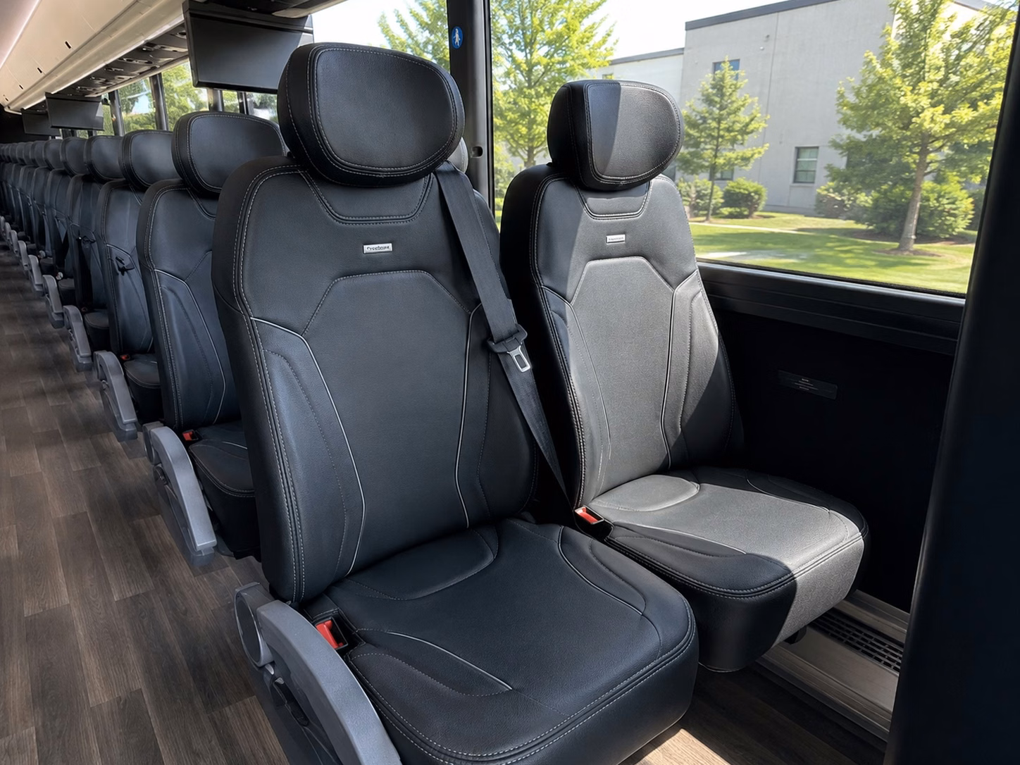 56 passenger charter bus interior