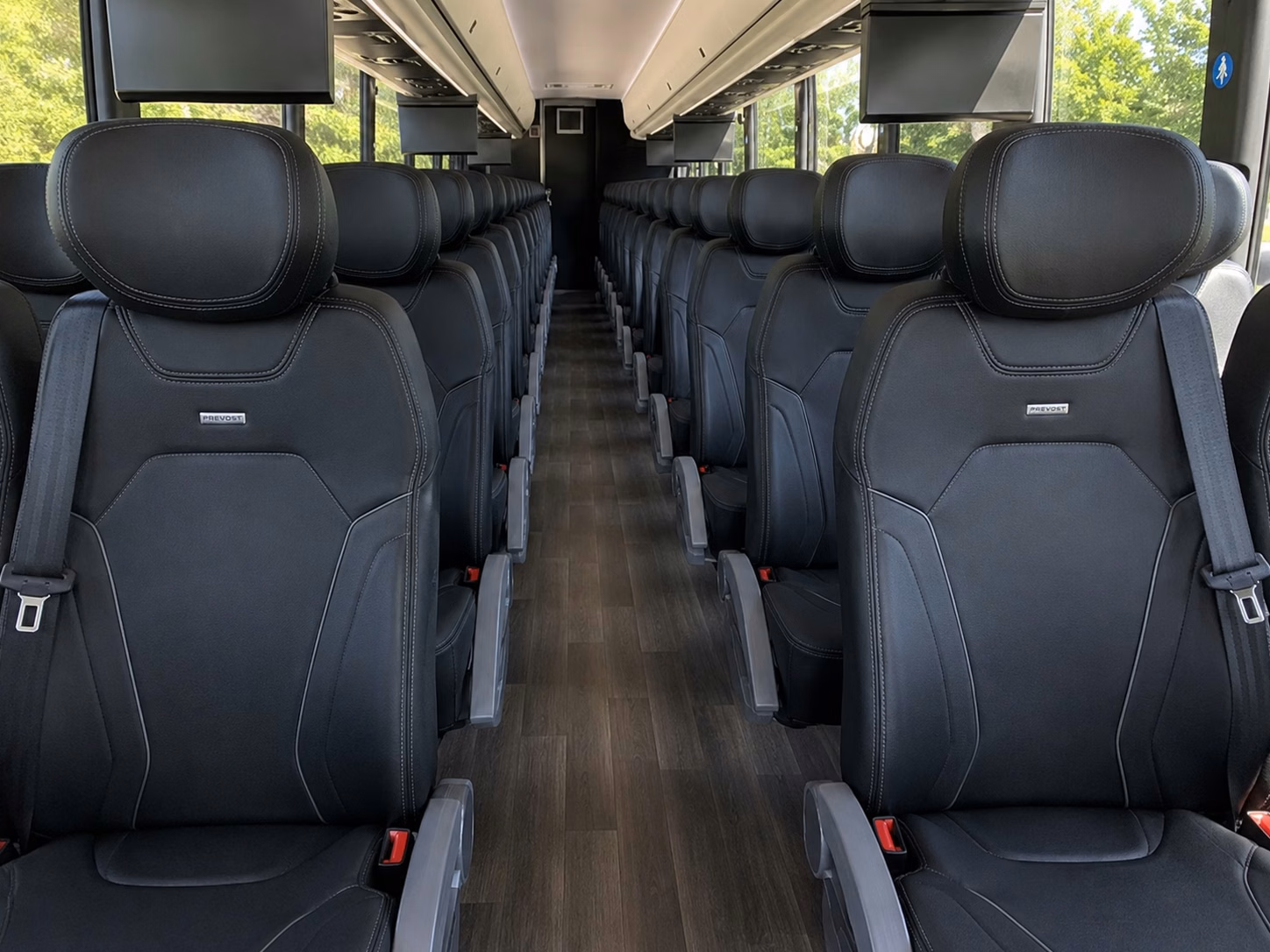 boynton beach charter bus rental interior